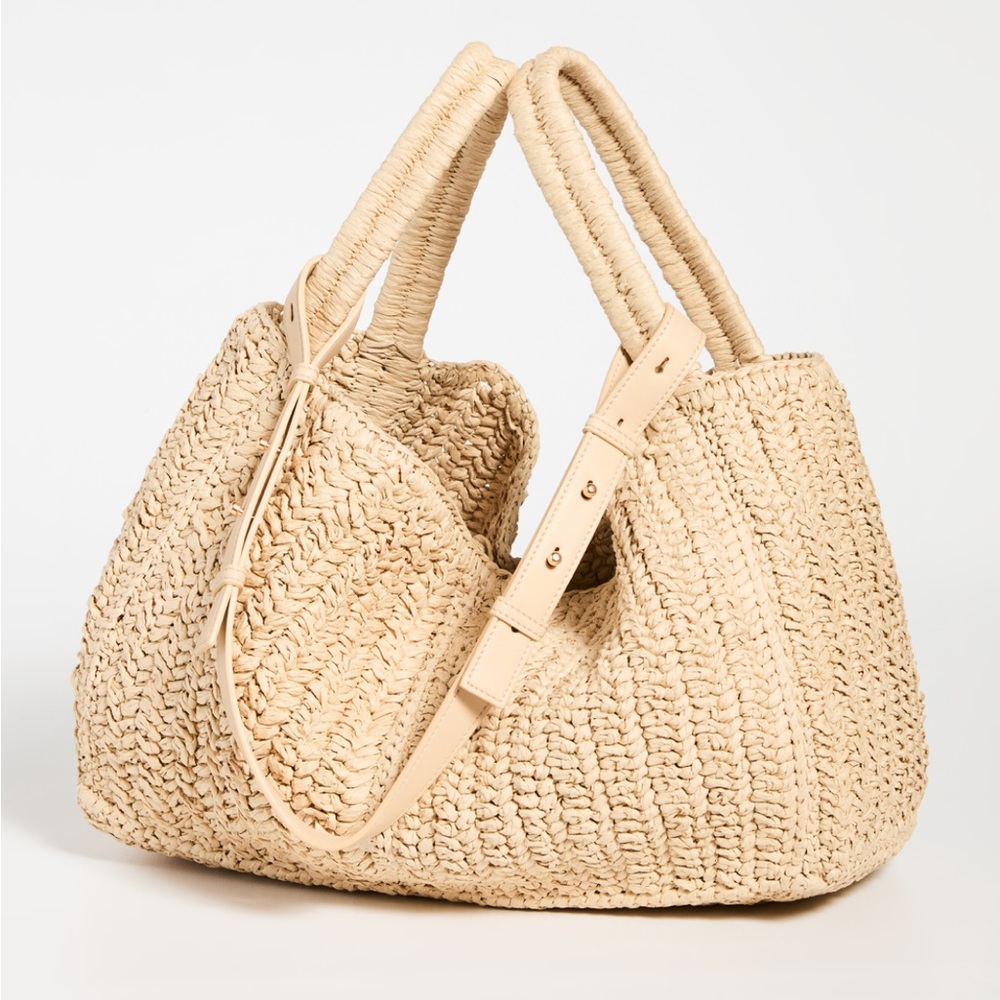 Nanushka busket beach mini bag w removable strap